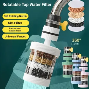 1 Pic 360 Degree Rotatable 6 Layers Water Filter Tap
